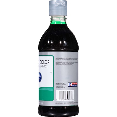 Mccormick McCormick Culinary Green Food Color 1 Pint Bottle, PK6 930647